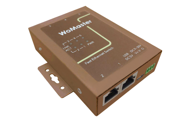 WoMaster DS105: Energieeffizienter Ethernet Switch für komplexe IT-Systeme