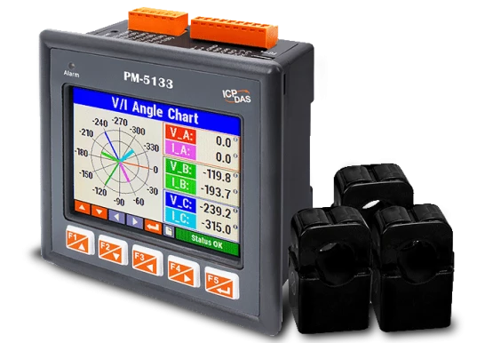 Serie PM-5133: Dreiphasiger Energiezähler mit 3,5-Zoll-Touchscreen-LCD-Display und Modbus-RTU-Schnittstelle