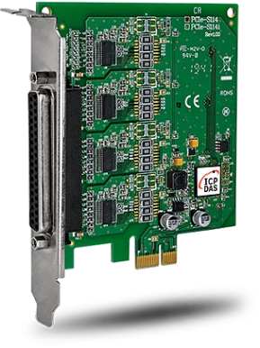 PCIe-S114 and PCIe-S114i: PCI Express, 4-port RS-232 communication card