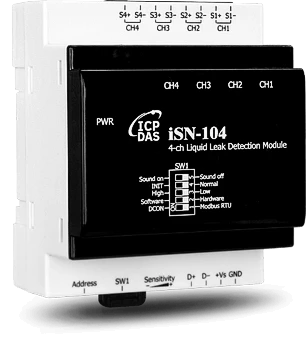 iSN-104: four-channel Modbus RTU leakage detection module