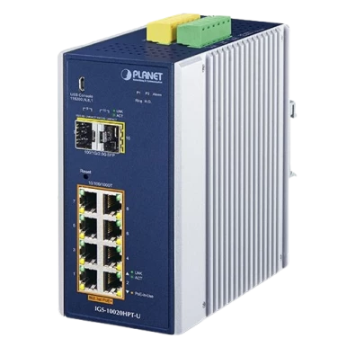 PLANET präsentiert neue DIN-Rail Managed Switches IGS-10020HPT / IGS-10020HPT-U