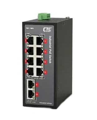 IVS-802GT-8PH24: Compact and powerful PoE Ethernet switch for vehicle applications