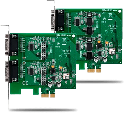 PCIe-S112 communication board with PCI Express bus and two RS-232 ports