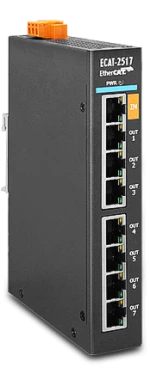 7-part EtherCAT junction slave module ECAT-2517