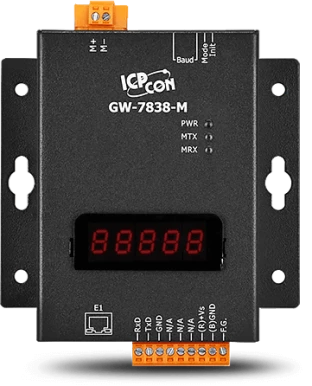 GW-7838-M – a protocol gateway for connecting M-Bus devices with Modbus TCP/RTU ones