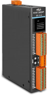 ECAT-2094P: an EtherCAT I/O module with 4 channels for stepper motor control and 4 channels for incremental encoder